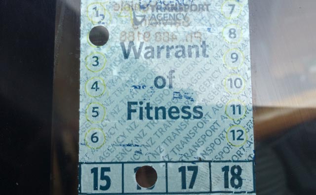 Warrant Of Fitness